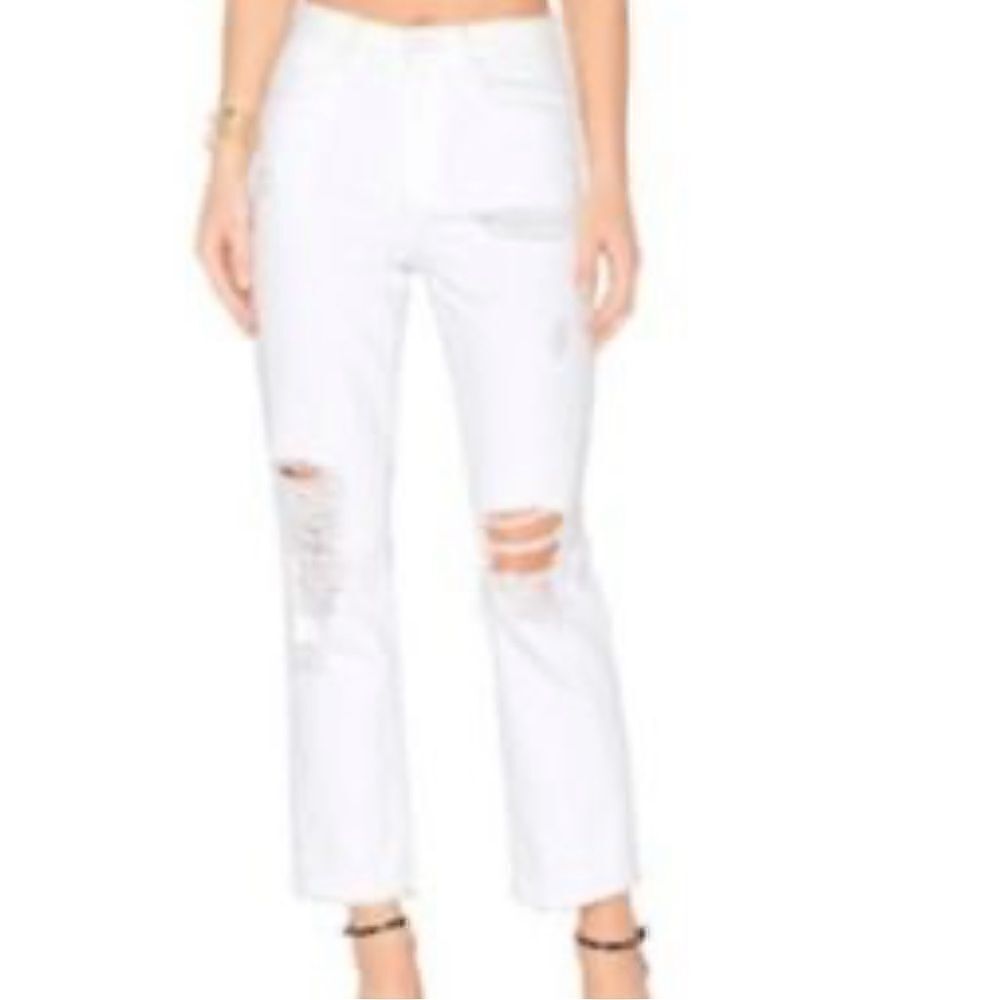 Denim x Alexander wang Jeans Womens Sz 26 cult ripped straight white made in USA